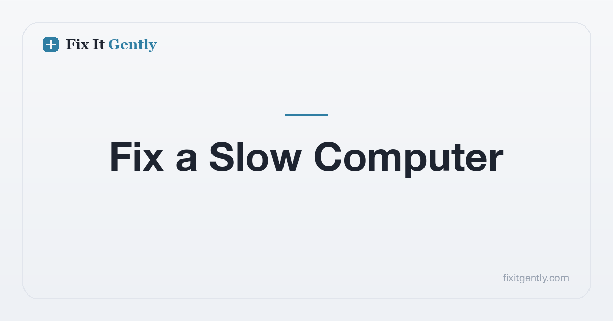 How to fix a slow computer on Windows and Mac