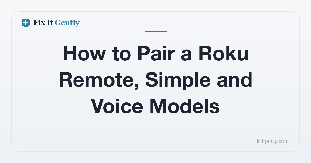 How to Pair a Roku Remote, Simple and Voice Models
