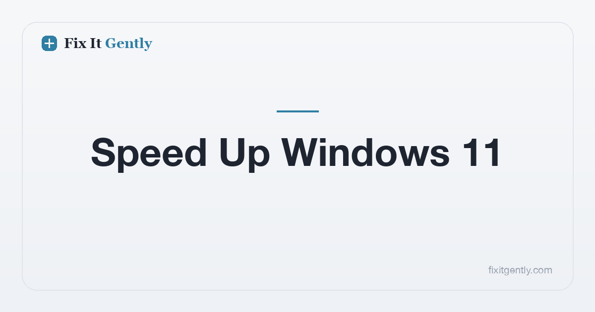 How to Speed Up Windows 11 Without Breaking Anything