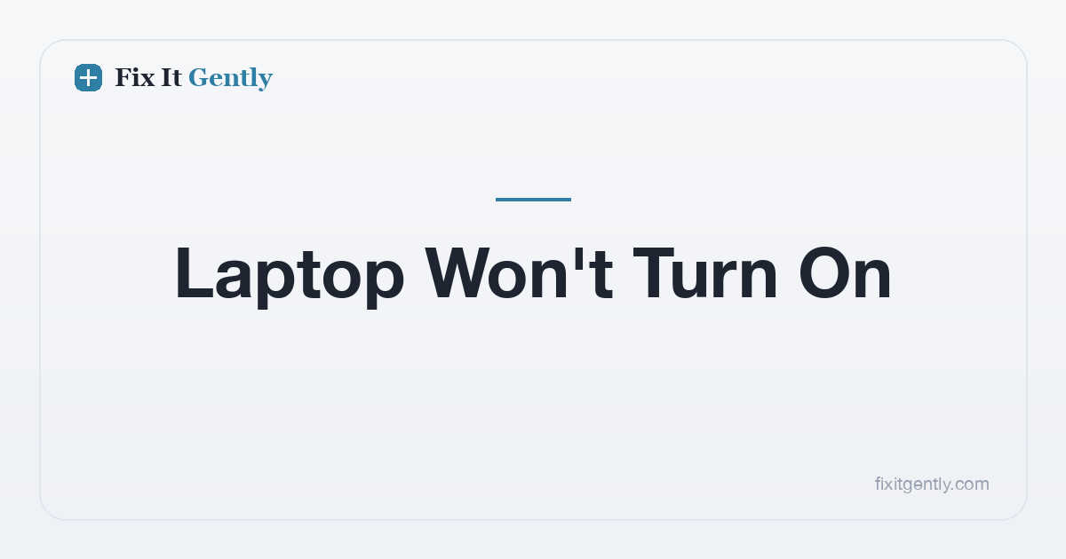 Laptop Won't Turn On? Calm Fixes for Windows and Mac