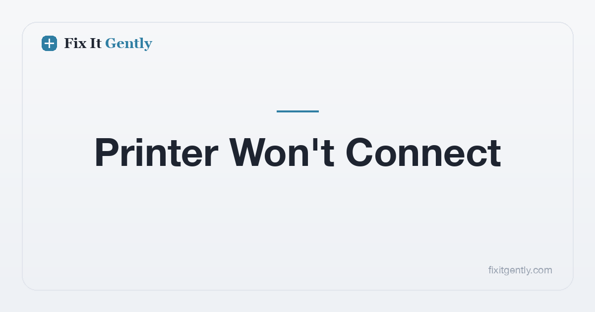 Printer will not connect to wifi, calm fixes