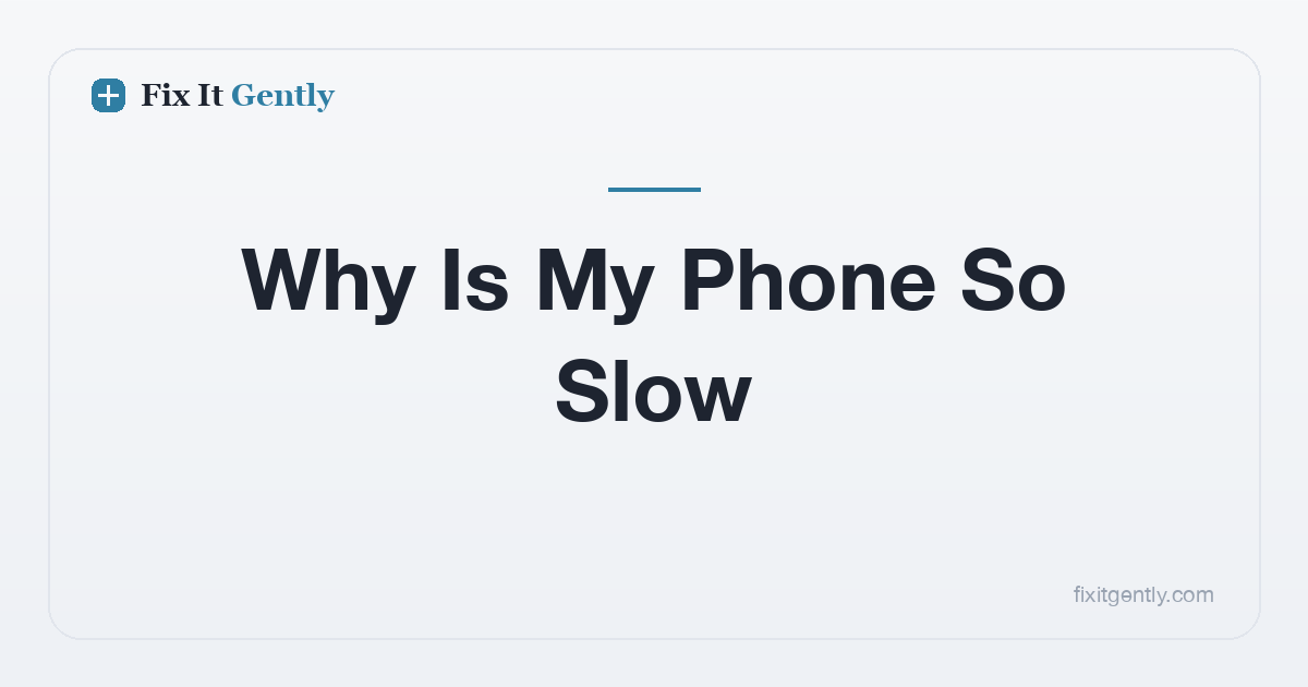 Why Is My Phone So Slow? Calm Fixes for iPhone and Android